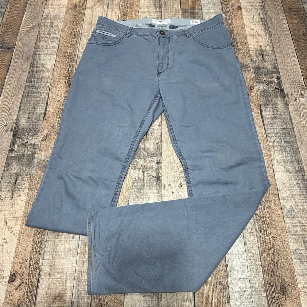 Brax Chuck Modern Pants Men 34x32 Blue Stretch Chino Casual Comfort Luxury